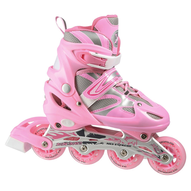 2-in-1 Inliner und Schlittschuhe, pink, Größe M (35-38)