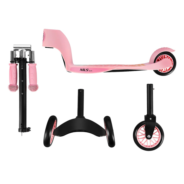 2-in-1 rosa Roller für Kinder