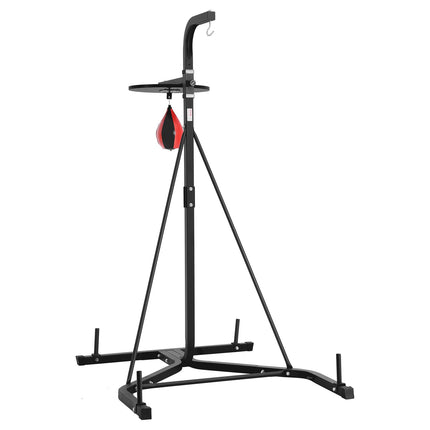 2-in-1 Punching Bag Stand, Adjustable Steel, 140 lb