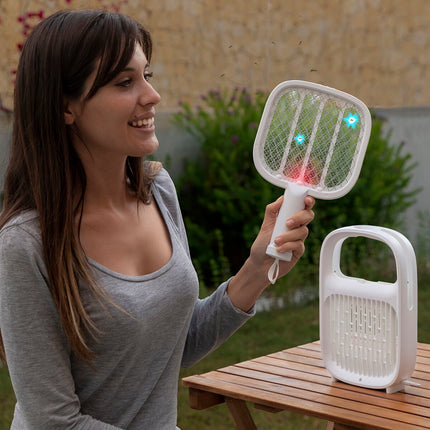 2 in 1 wiederaufladbare Mückenschutzlampe und Insektenvernichtungsschläger Swateck InnovaGoods
