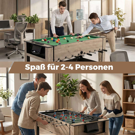 2-in-1 Rotating Game Table – Foosball & Billiards Set