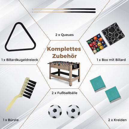 2-in-1 Rotating Game Table – Foosball & Billiards Set