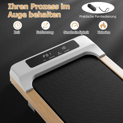 2-in-1-Laufband, 2,25 PS, Walking-Pad unter dem Schreibtisch, 1 – 6 km/h, mit Fernbedienung, tragbar, 120 x 54 x 13 cm