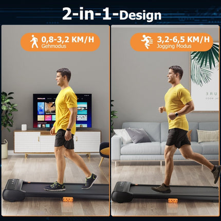 2 in 1 Under Desk Treadmill with Clock-Like Remote Control & LED Display