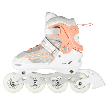2-in-1 White/Pink Inline & Ice Skates, Size L (39-43)