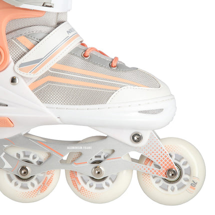 2-in-1 White/Pink Inline & Ice Skates, Size L (39-43)