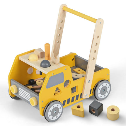 Trotteur en bois 2 en 1 avec centre multi-activités Trotteur pour bébé Trotteur pour bébé