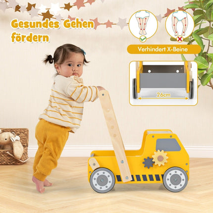 Trotteur en bois 2 en 1 avec centre multi-activités Trotteur pour bébé Trotteur pour bébé