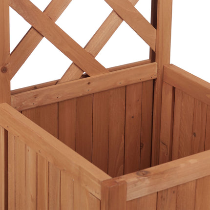 2 in 1 Wooden Planter Box with Lattice
