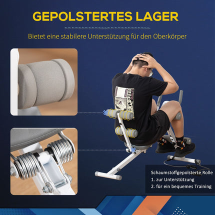 Verstellbare Bauchmuskelbank, LCD-Bildschirm, Stahl, 100 kg Tragkraft