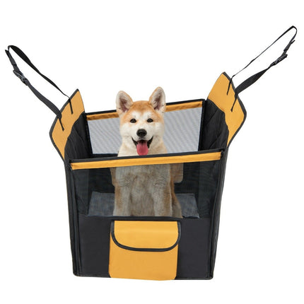 2 in 1 Autositzbezug &amp; Auto-Hundebox mit Seitentasche, wasserabweisend, 148 x 145 cm