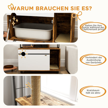 Katzenkabinett mit Regal und Kratzbaum