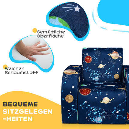Kinderklappsofa/-sessel – horizontal, Planetendesign