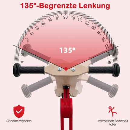 2 in 1 umbaubares Kinder-Scooter-Laufrad mit rutschfestem Lenker und abnehmbarem Sitz