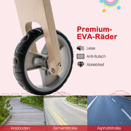 2 in 1 umbaubares Kinder-Scooter-Laufrad mit rutschfestem Lenker und abnehmbarem Sitz