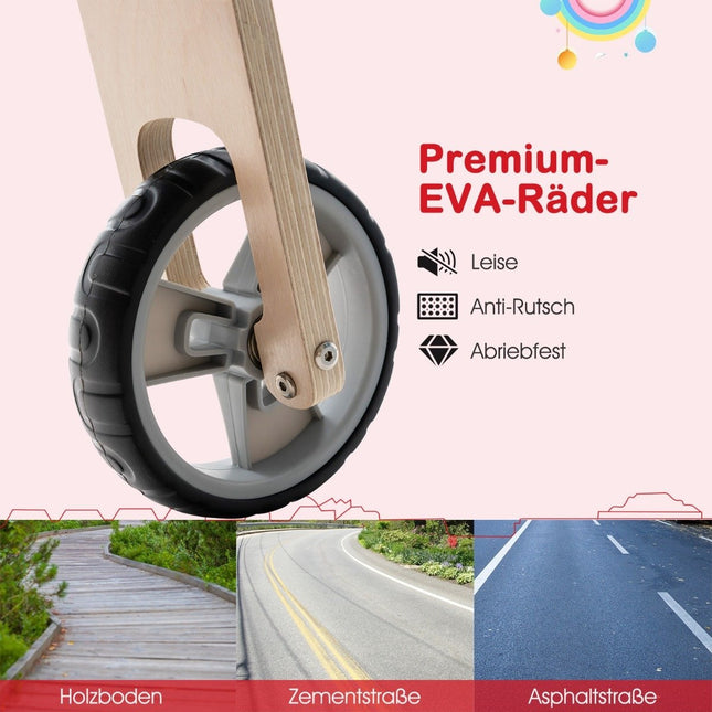 2 in 1 umbaubares Kinder-Scooter-Laufrad mit rutschfestem Lenker und abnehmbarem Sitz