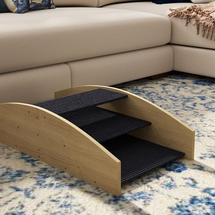 2-in-1 hondenwip, hondenbehendigheidswip van hout, hondenbehendigheidsloopplank voor kleine, middelgrote honden onder de 15 kg, voor balans, zelfvertrouwen, 80 x 39,5 x 20 cm natuurlijk hout