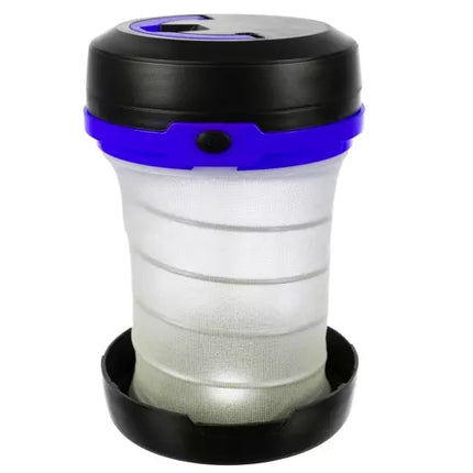 Skládací turistická lampa 2v1 – modrá
