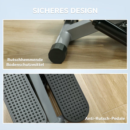 Mini-Stepper mit Power-Ropes & LCD - bis 100 kg Tragkraft