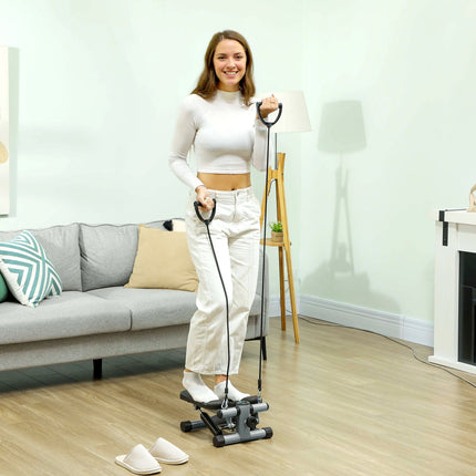 Mini-Stepper mit Power-Ropes & LCD - bis 100 kg Tragkraft