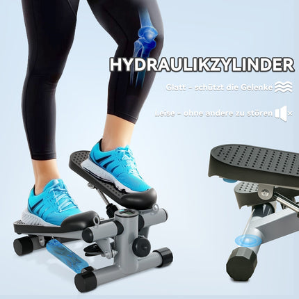 Mini-Stepper mit Power-Ropes & LCD - bis 100 kg Tragkraft
