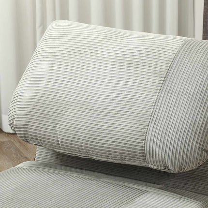 Adjustable folding sofa bed - Corduroy Look, Grey, 82x89x83 cm