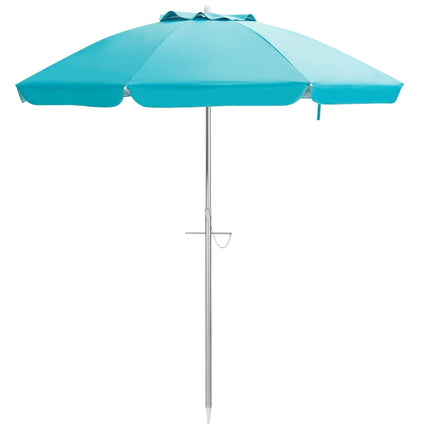 2m Beach Umbrella With Tilt, UPF 50+, Carry Bag, Blue