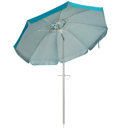 2m Beach Umbrella With Tilt, UPF 50+, Carry Bag, Blue