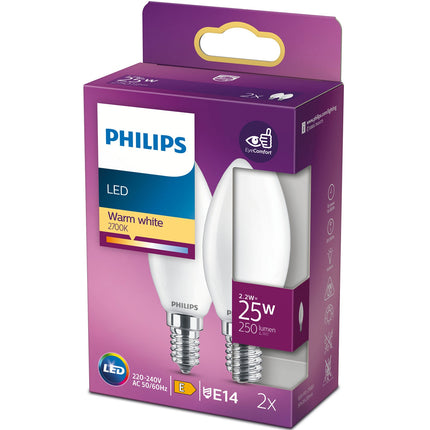 Lot de 2 ampoules LED E14 Crown 25 W Frost 250 lm
