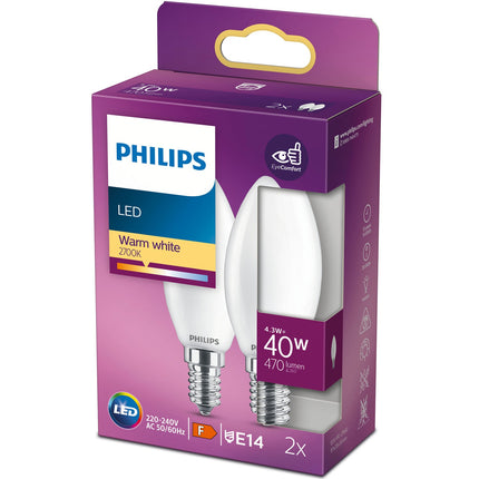 2er-Pack LED E14 Crown 40W Frost 470lm
