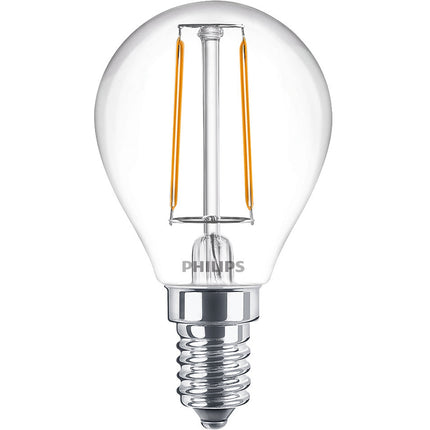 2-pack LED E14 Globe 2W (25W) Clear 250lm