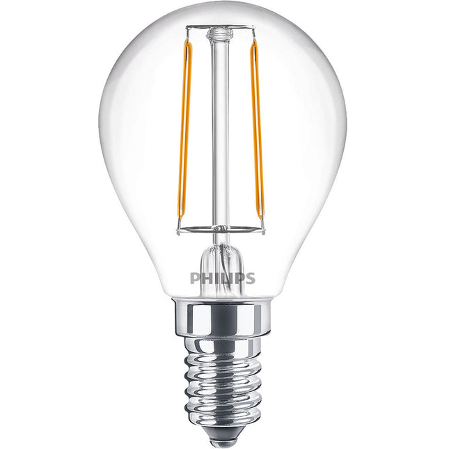2 ks LED žárovka E14 globe 2W (25W) čirá 250lm