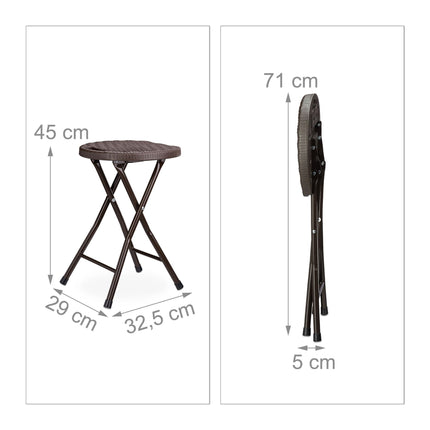 2 Stk. Klapphocker aus Rattan