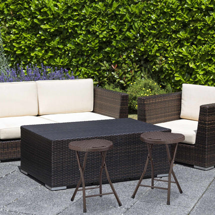 2 Stk. Klapphocker aus Rattan