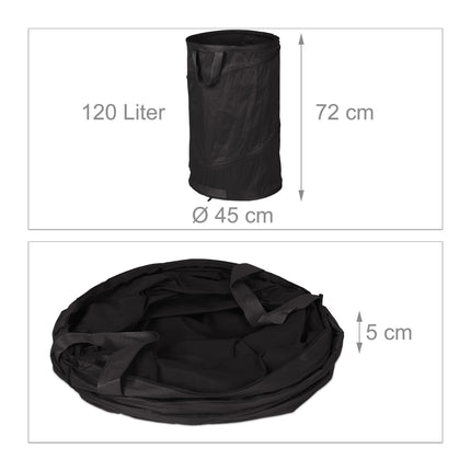 Zahradní pytle 2 ks, 120litrové, černá