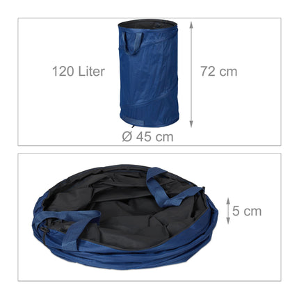 2 Stk. Gartensäcke 120 Liter blau