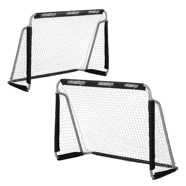 2 stuks voetbaldoel in zwart