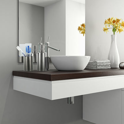 2-teiliges Badezimmer-Set Edelstahl
