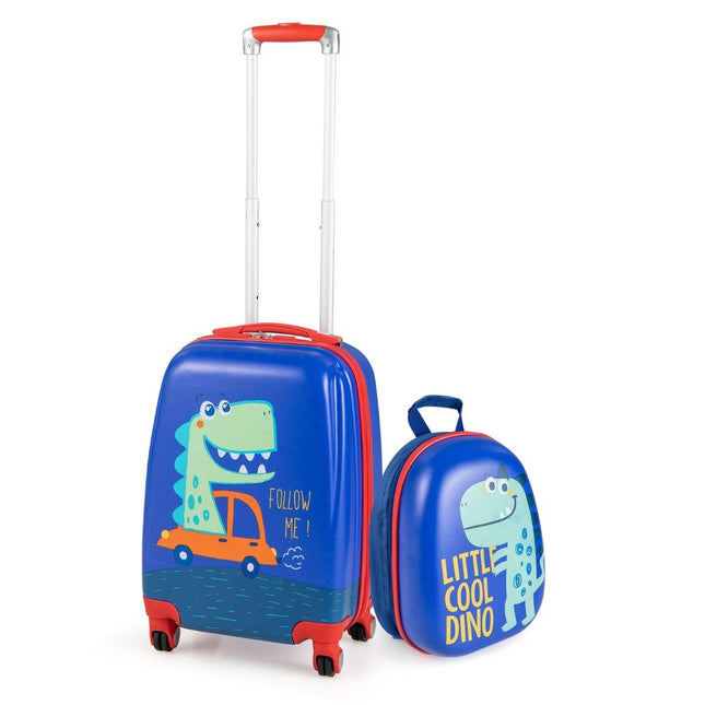 2-teiliges Kindergepäckset, Handgepäck und Rucksackset, Blau