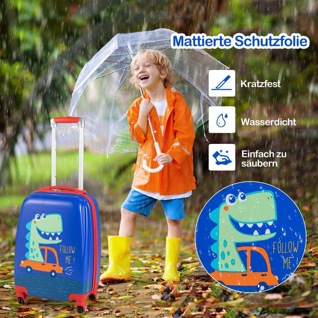 2-teiliges Kindergepäckset, Handgepäck und Rucksackset, Blau