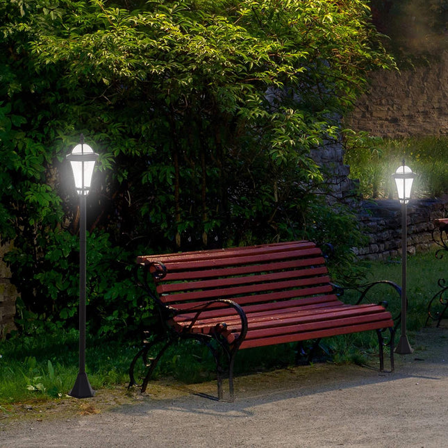 Solar LED Street Light, IP44 Waterproof, Energy Efficient, Black