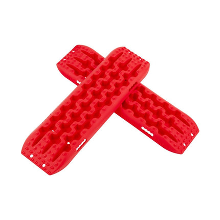 2 Stück Traktionshilfe Sandbleche Offroad Reifenleiter für Sand/Schlamm/Schnee 107 x 31 x 7 cm Rot