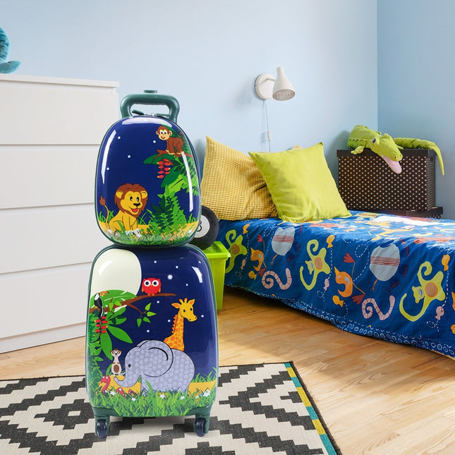 2-teiliges Kofferset Reisegepäck Kindergepäck 16'' Koffer + 12'' Rucksack