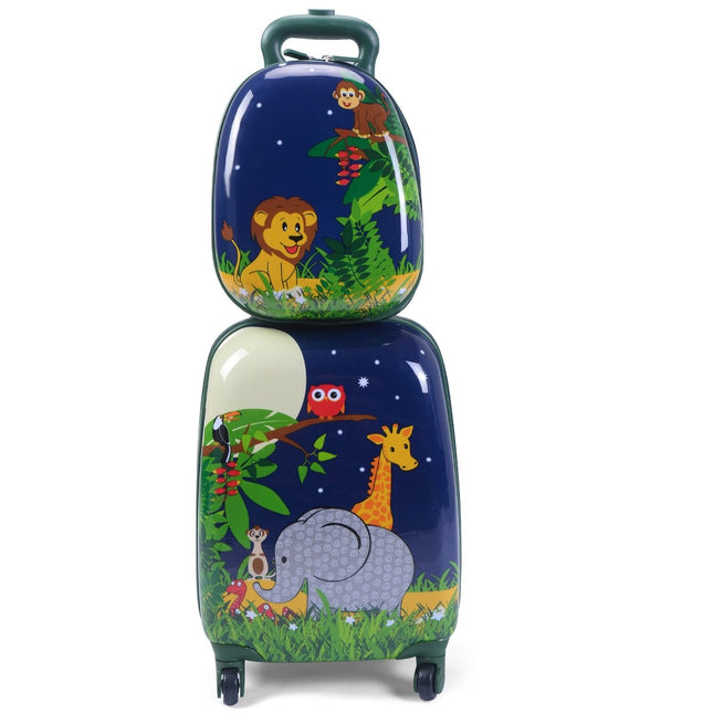 2-teiliges Kofferset Reisegepäck Kindergepäck 16'' Koffer + 12'' Rucksack