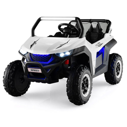 2-Sitzer 12V Kinderauto mit Musik und Scheinwerfern 118 x 74 x 71 cm - Weiß