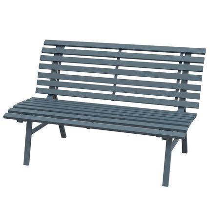 2-Sitzer Aluminium Gartenbank, wetterfest und UV-beständig