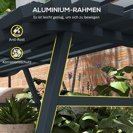 2-Sitzer Aluminium Gartenbank, wetterfest und UV-beständig