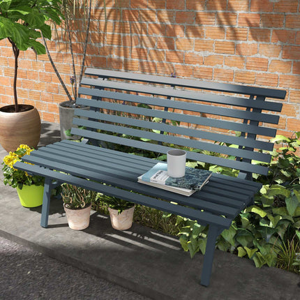 2-Sitzer Aluminium Gartenbank, wetterfest und UV-beständig