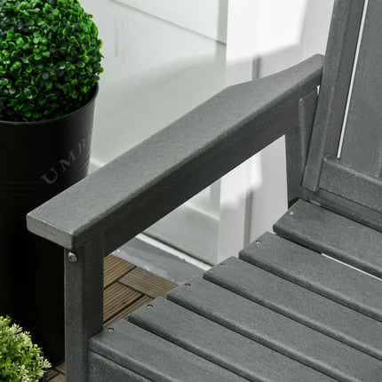 Weatherproof 2-seater garden bench with backrest, 124x60x87cm