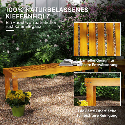 2-Sitzer Gartenbank aus Holz, wetterfest, 300 kg Tragfähigkeit